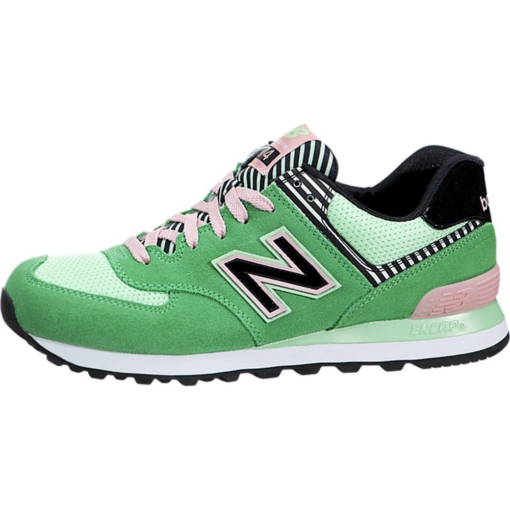 New Balance Retro women sz 9 green & pink sneakers